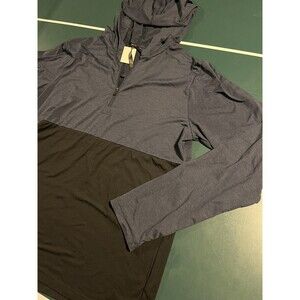 Men’s Gaiam Performance Lightweight 1/4 Zip LS Hoodie LARGE Gym Yoga Fitness